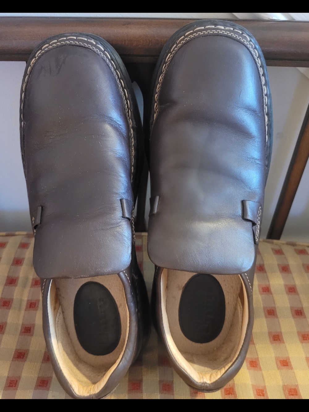 Alpine Design Men's Brown Leather Slip-On Loafers Size 13M